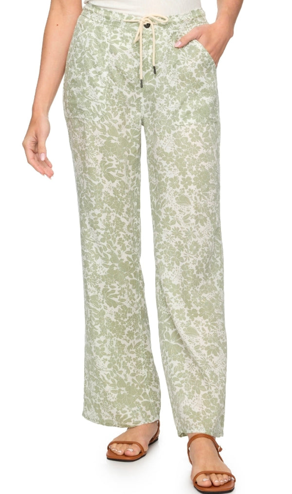BLUFFTON PRINTED WIDE LEG PULL ON PANT