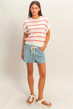 Striped Crew Neck Knit Top