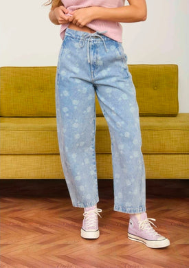 Dandelion Washed Denim Drawstring Detail Jeans