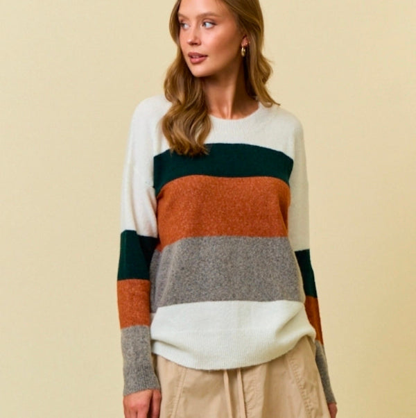 Stripe Sweater Top