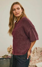 Washed Ribbed Short Sleeve Rolled Edge Cardigan