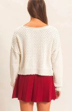Textured Boat Neck Sweater