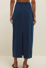 Gail Jersey Denim Midi Skirt Indigo
