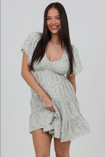 V Neck Smocked Bust Dress