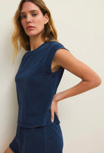 Camino Jersey Denim Top Indigo