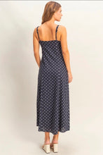 Polka Dot Scoop Neck Midi Dress