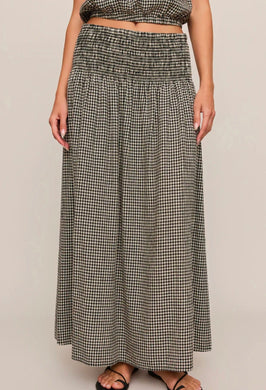 Brooke Gingham Skirt Black
