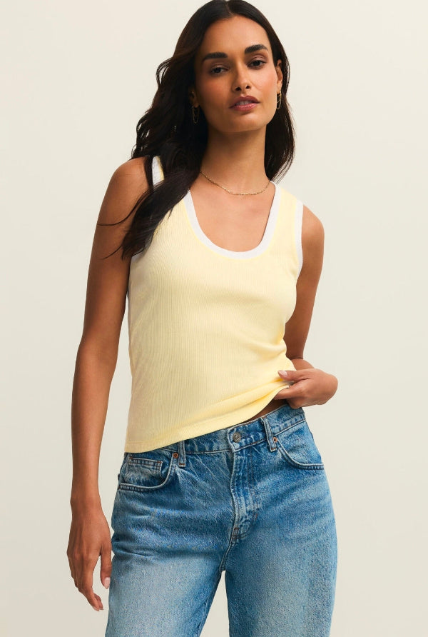 Sirena Colorblocked Rib Tank Pineapple