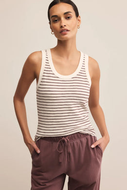 The Perfect Striped Tank Sandalwood