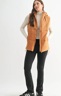 Longline High Neck Padded Vest