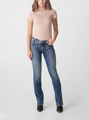Elyse Curvy Fit Mid Rise Straight Leg Jeans
