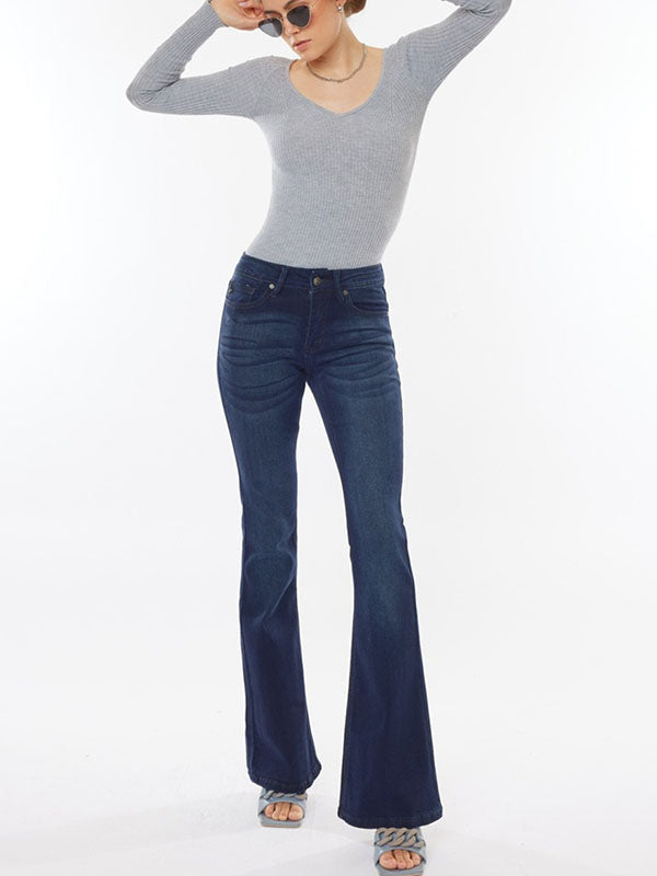 Mid Rise Flare Jeans