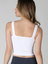 Ribbed V neck Crop