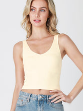 Ribbed V neck Crop